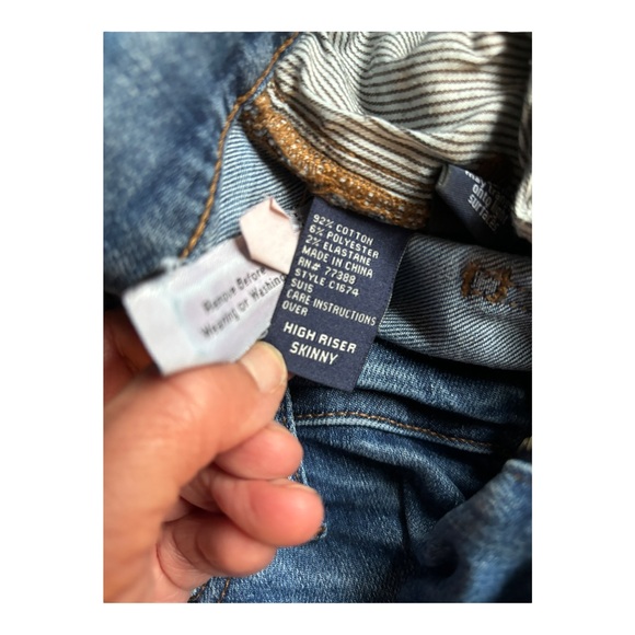 Madewell Women’s 30 “High Riser Skinny” Blue Denim Distressed Jeans - Picture 12 of 13